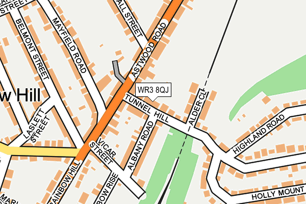 WR3 8QJ map - OS OpenMap – Local (Ordnance Survey) WR3 8QJ map - OS OpenMap – Local (Ordnance Survey)