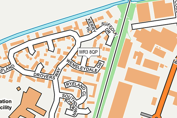 WR3 8QP map - OS OpenMap – Local (Ordnance Survey) WR3 8QP map - OS OpenMap – Local (Ordnance Survey)
