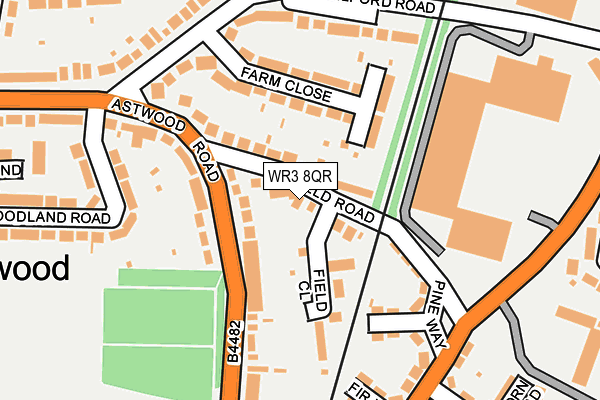 WR3 8QR map - OS OpenMap – Local (Ordnance Survey) WR3 8QR map - OS OpenMap – Local (Ordnance Survey)
