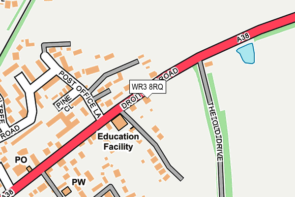 WR3 8RQ map - OS OpenMap – Local (Ordnance Survey) WR3 8RQ map - OS OpenMap – Local (Ordnance Survey)