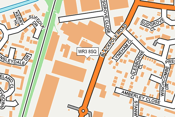 WR3 8SQ map - OS OpenMap – Local (Ordnance Survey) WR3 8SQ map - OS OpenMap – Local (Ordnance Survey)