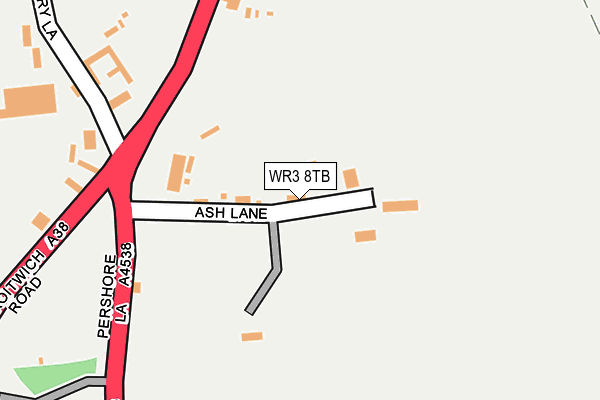 WR3 8TB map - OS OpenMap – Local (Ordnance Survey)