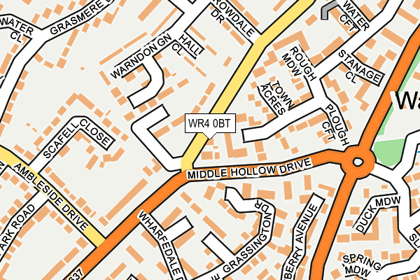 WR4 0BT map - OS OpenMap – Local (Ordnance Survey) WR4 0BT map - OS OpenMap – Local (Ordnance Survey)