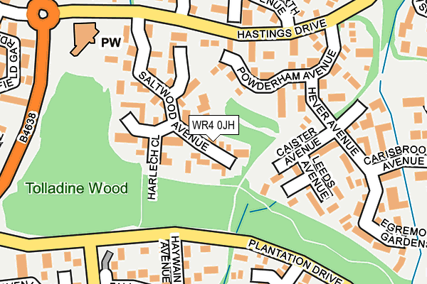WR4 0JH map - OS OpenMap – Local (Ordnance Survey) WR4 0JH map - OS OpenMap – Local (Ordnance Survey)