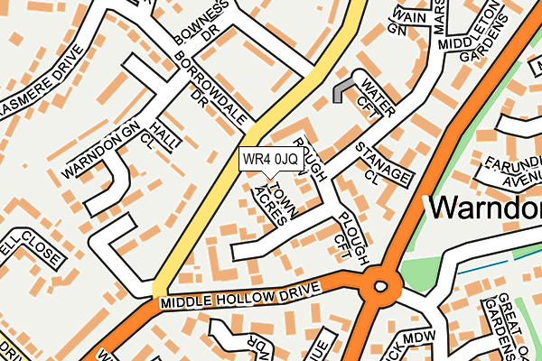 WR4 0JQ map - OS OpenMap – Local (Ordnance Survey) WR4 0JQ map - OS OpenMap – Local (Ordnance Survey)