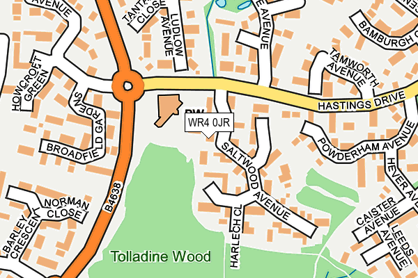 WR4 0JR map - OS OpenMap – Local (Ordnance Survey) WR4 0JR map - OS OpenMap – Local (Ordnance Survey)