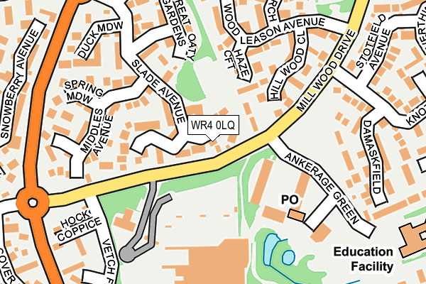 WR4 0LQ map - OS OpenMap – Local (Ordnance Survey) WR4 0LQ map - OS OpenMap – Local (Ordnance Survey)
