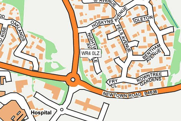 WR4 0LZ map - OS OpenMap – Local (Ordnance Survey) WR4 0LZ map - OS OpenMap – Local (Ordnance Survey)
