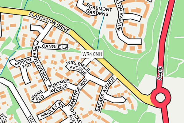 WR4 0NH map - OS OpenMap – Local (Ordnance Survey) WR4 0NH map - OS OpenMap – Local (Ordnance Survey)