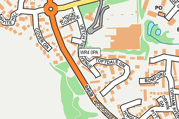 WR4 0PA map - OS OpenMap – Local (Ordnance Survey) WR4 0PA map - OS OpenMap – Local (Ordnance Survey)