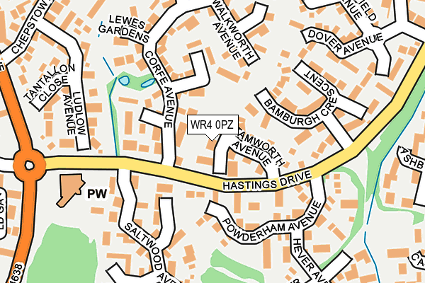WR4 0PZ map - OS OpenMap – Local (Ordnance Survey) WR4 0PZ map - OS OpenMap – Local (Ordnance Survey)