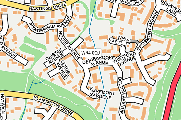 WR4 0QJ map - OS OpenMap – Local (Ordnance Survey) WR4 0QJ map - OS OpenMap – Local (Ordnance Survey)