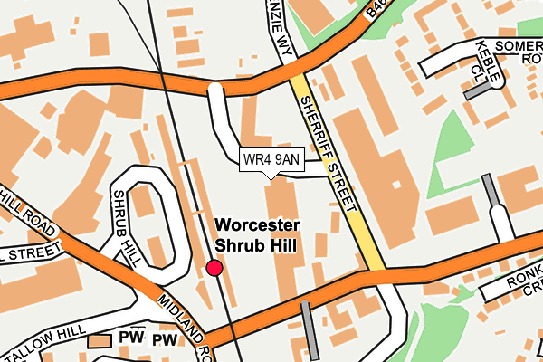 WR4 9AN map - OS OpenMap – Local (Ordnance Survey) WR4 9AN map - OS OpenMap – Local (Ordnance Survey)