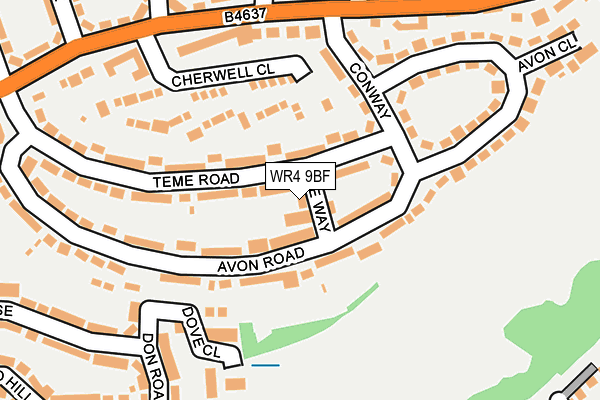 WR4 9BF map - OS OpenMap – Local (Ordnance Survey) WR4 9BF map - OS OpenMap – Local (Ordnance Survey)
