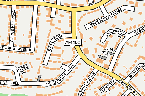 WR4 9DQ map - OS OpenMap – Local (Ordnance Survey) WR4 9DQ map - OS OpenMap – Local (Ordnance Survey)