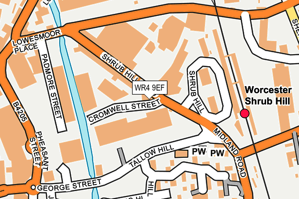 WR4 9EF map - OS OpenMap – Local (Ordnance Survey) WR4 9EF map - OS OpenMap – Local (Ordnance Survey)