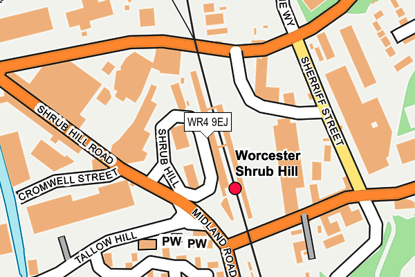 WR4 9EJ map - OS OpenMap – Local (Ordnance Survey) WR4 9EJ map - OS OpenMap – Local (Ordnance Survey)