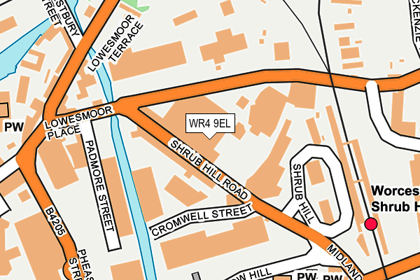 WR4 9EL map - OS OpenMap – Local (Ordnance Survey) WR4 9EL map - OS OpenMap – Local (Ordnance Survey)