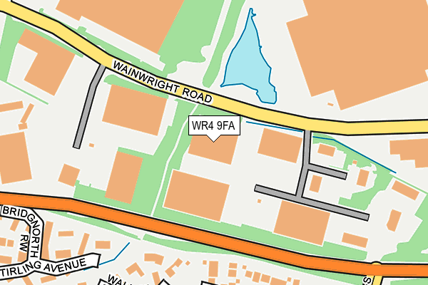WR4 9FA map - OS OpenMap – Local (Ordnance Survey) WR4 9FA map - OS OpenMap – Local (Ordnance Survey)