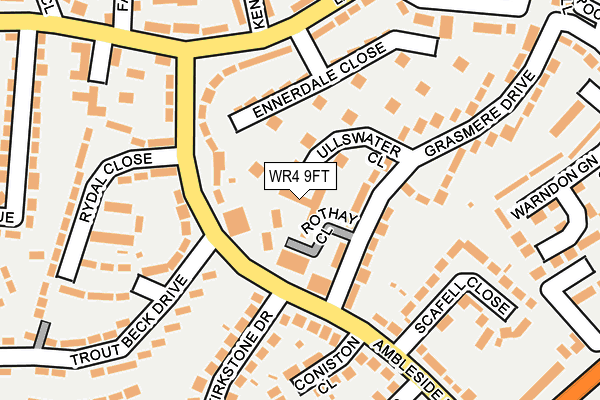 WR4 9FT map - OS OpenMap – Local (Ordnance Survey) WR4 9FT map - OS OpenMap – Local (Ordnance Survey)