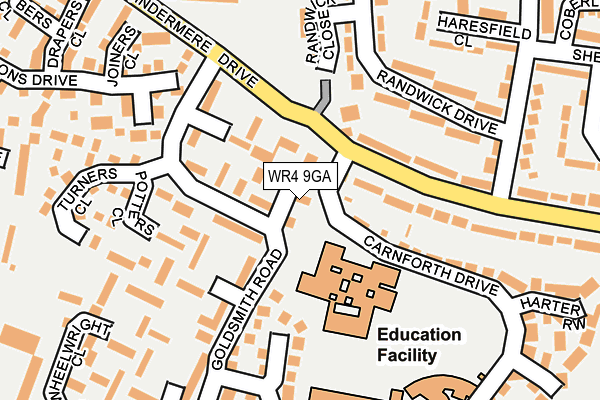 WR4 9GA map - OS OpenMap – Local (Ordnance Survey) WR4 9GA map - OS OpenMap – Local (Ordnance Survey)