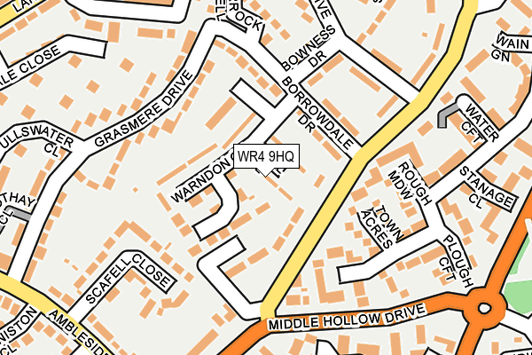 WR4 9HQ map - OS OpenMap – Local (Ordnance Survey) WR4 9HQ map - OS OpenMap – Local (Ordnance Survey)