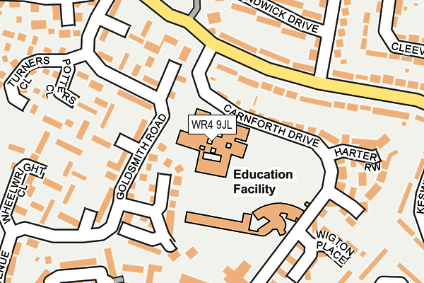 WR4 9JL map - OS OpenMap – Local (Ordnance Survey) WR4 9JL map - OS OpenMap – Local (Ordnance Survey)