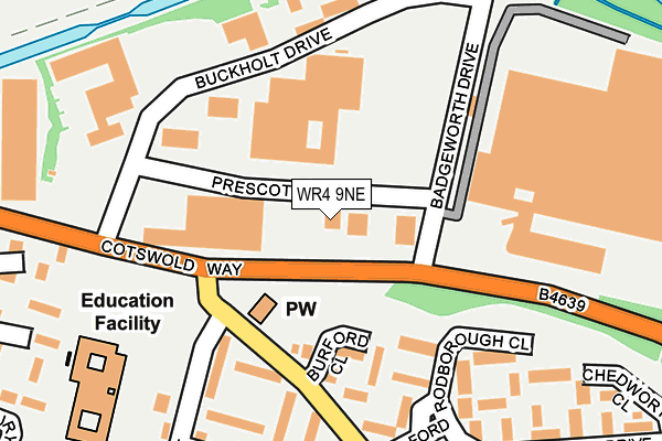 WR4 9NE map - OS OpenMap – Local (Ordnance Survey) WR4 9NE map - OS OpenMap – Local (Ordnance Survey)