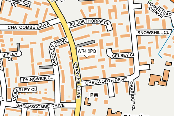WR4 9PQ map - OS OpenMap – Local (Ordnance Survey) WR4 9PQ map - OS OpenMap – Local (Ordnance Survey)