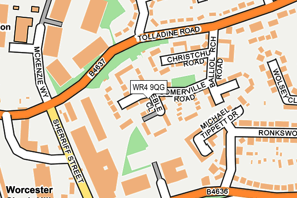 WR4 9QG map - OS OpenMap – Local (Ordnance Survey) WR4 9QG map - OS OpenMap – Local (Ordnance Survey)
