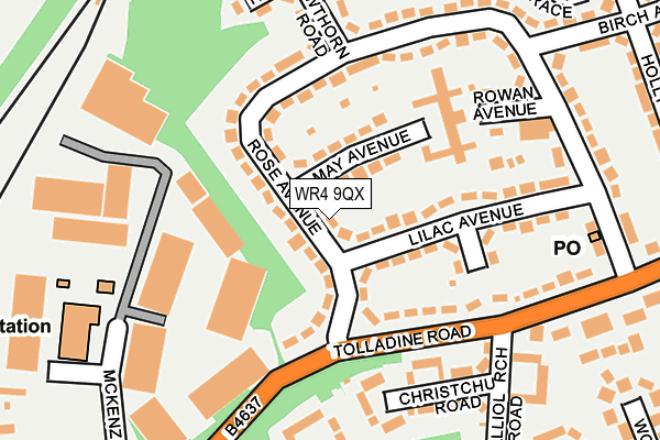 WR4 9QX map - OS OpenMap – Local (Ordnance Survey) WR4 9QX map - OS OpenMap – Local (Ordnance Survey)