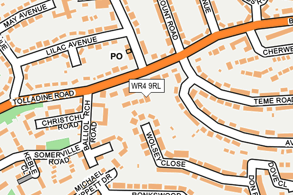 WR4 9RL map - OS OpenMap – Local (Ordnance Survey) WR4 9RL map - OS OpenMap – Local (Ordnance Survey)