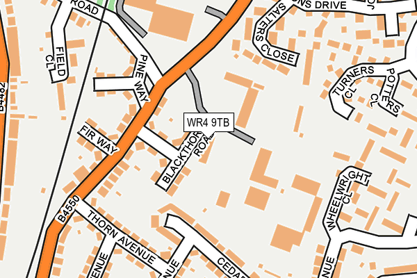 WR4 9TB map - OS OpenMap – Local (Ordnance Survey) WR4 9TB map - OS OpenMap – Local (Ordnance Survey)