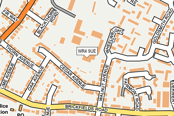 WR4 9UE map - OS OpenMap – Local (Ordnance Survey) WR4 9UE map - OS OpenMap – Local (Ordnance Survey)