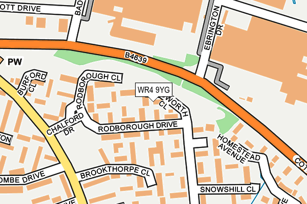 WR4 9YG map - OS OpenMap – Local (Ordnance Survey) WR4 9YG map - OS OpenMap – Local (Ordnance Survey)
