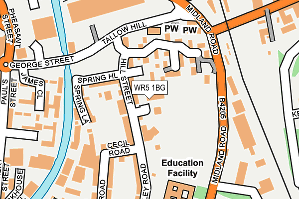 WR5 1BG map - OS OpenMap – Local (Ordnance Survey) WR5 1BG map - OS OpenMap – Local (Ordnance Survey)