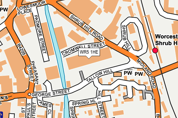 WR5 1HE map - OS OpenMap – Local (Ordnance Survey) WR5 1HE map - OS OpenMap – Local (Ordnance Survey)