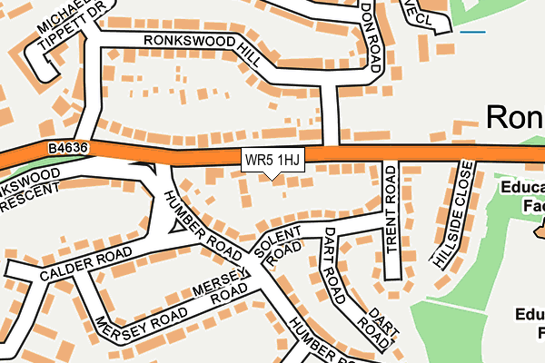 WR5 1HJ map - OS OpenMap – Local (Ordnance Survey) WR5 1HJ map - OS OpenMap – Local (Ordnance Survey)