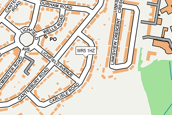 WR5 1HZ map - OS OpenMap – Local (Ordnance Survey) WR5 1HZ map - OS OpenMap – Local (Ordnance Survey)