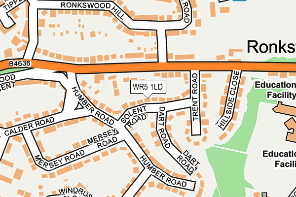 WR5 1LD map - OS OpenMap – Local (Ordnance Survey) WR5 1LD map - OS OpenMap – Local (Ordnance Survey)