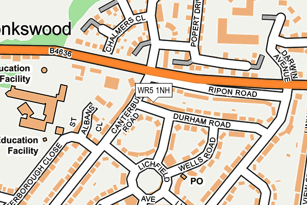 WR5 1NH map - OS OpenMap – Local (Ordnance Survey) WR5 1NH map - OS OpenMap – Local (Ordnance Survey)