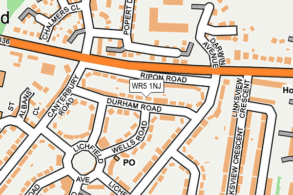 WR5 1NJ map - OS OpenMap – Local (Ordnance Survey) WR5 1NJ map - OS OpenMap – Local (Ordnance Survey)