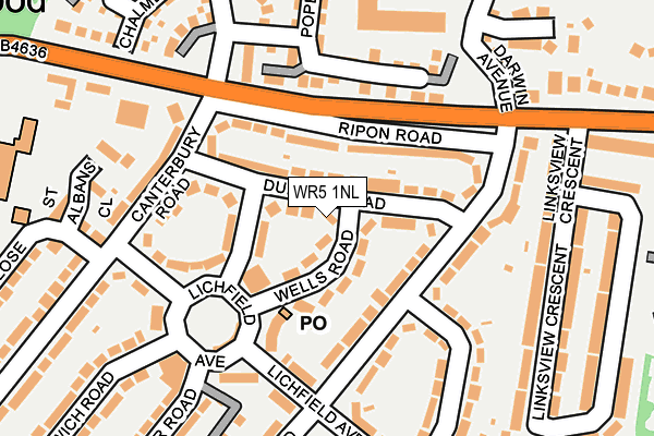 WR5 1NL map - OS OpenMap – Local (Ordnance Survey) WR5 1NL map - OS OpenMap – Local (Ordnance Survey)