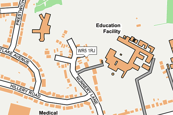 WR5 1RJ map - OS OpenMap – Local (Ordnance Survey) WR5 1RJ map - OS OpenMap – Local (Ordnance Survey)