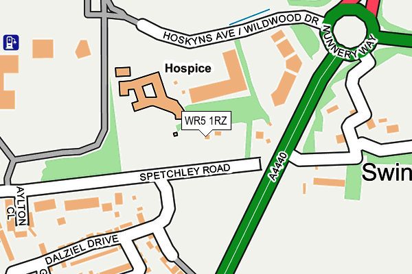 WR5 1RZ map - OS OpenMap – Local (Ordnance Survey)