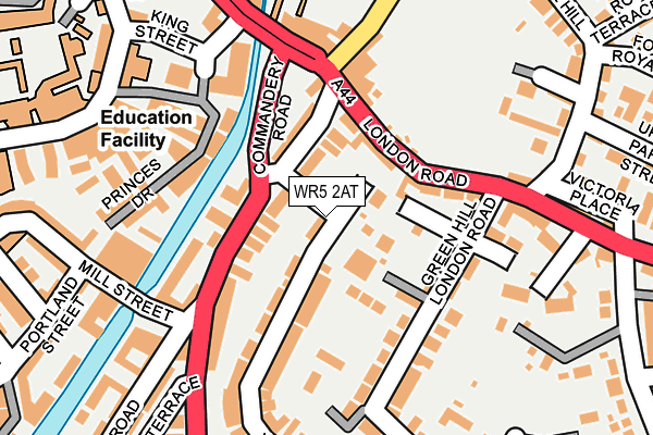WR5 2AT map - OS OpenMap – Local (Ordnance Survey) WR5 2AT map - OS OpenMap – Local (Ordnance Survey)