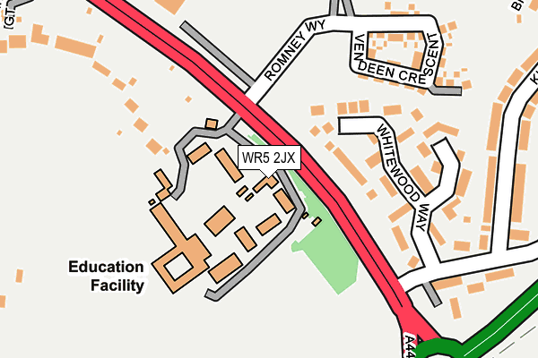 WR5 2JX map - OS OpenMap – Local (Ordnance Survey) WR5 2JX map - OS OpenMap – Local (Ordnance Survey)