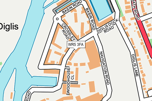 WR5 3FA map - OS OpenMap – Local (Ordnance Survey) WR5 3FA map - OS OpenMap – Local (Ordnance Survey)