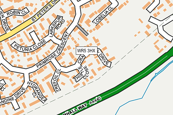 WR5 3HX map - OS OpenMap – Local (Ordnance Survey) WR5 3HX map - OS OpenMap – Local (Ordnance Survey)