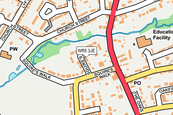 WR5 3JE map - OS OpenMap – Local (Ordnance Survey) WR5 3JE map - OS OpenMap – Local (Ordnance Survey)